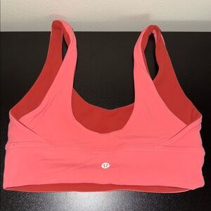 lululemon athletica Coral and Red Sports Bra